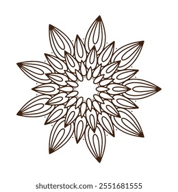 mandala vector design for coloring book, relaxing and easy mandala art for tattoo design, Vector hand drawn doodle mandala art. Ethnic mandala with tribal ornament.