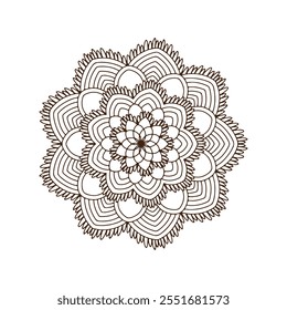 mandala vector design for coloring book, relaxing and easy mandala art for tattoo design, Vector hand drawn doodle mandala art. Ethnic mandala with tribal ornament.