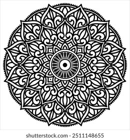 design de vetor mandala para colorir página