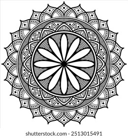 design de vetor mandala para colorir página