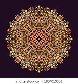 Mandala Vector Design Element for invitation cards and floral decoration.