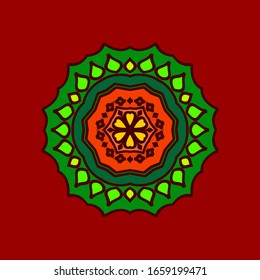 Mandala Vector Design Element. Round ornament decoration. 