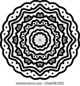 Mandala Vector Design Element Round Art