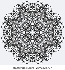 Mandala vector design elements or round ornament decoration.