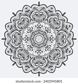 Mandala vector design elements or round ornament decoration.