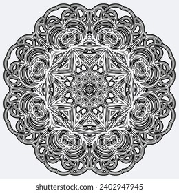 Mandala vector design elements or round ornament decoration.