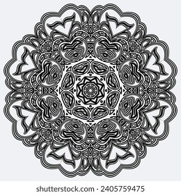 Mandala vector design elements or round ornament decoration.