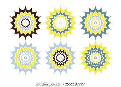 Mandala Vector Design Elements. Round ornament decoration. Colorful flower patterns. Stylized floral motif for meditation yoga logo. Tattoo print, coloring illustrations.
