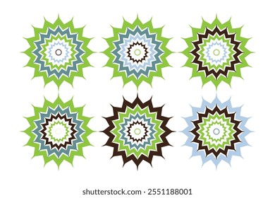 Mandala Vector Design Elements. Round ornament decoration. Colorful flower patterns. Stylized floral motif for meditation yoga logo. Tattoo print, coloring illustrations.
