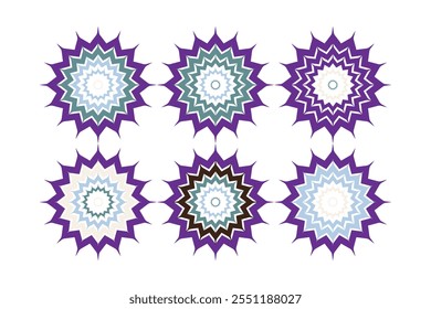 Mandala Vector Design Elements. Round ornament decoration. Colorful flower patterns. Stylized floral motif for meditation yoga logo. Tattoo print, coloring illustrations.
