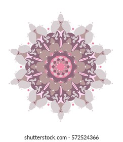 Mandala vector design elements. Round ornament decoration. Colorful  patterns. Floral motif. Stylized flower. symbol for meditation yoga logo. Tattoo print