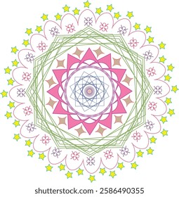 Mandala vector design floral  seamless