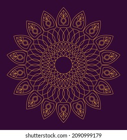 Mandala Vector Design Hand Drawn Art