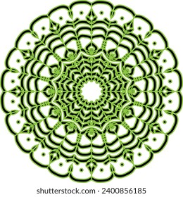 Diseño vectorial de Mandala para el patrón de joyería, y fondo.