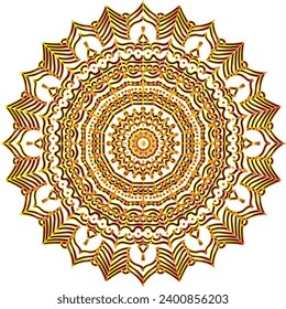 Diseño vectorial de Mandala para el patrón de joyería, y fondo.