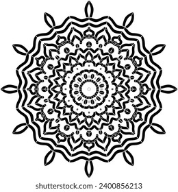 Diseño vectorial de Mandala para el patrón de joyería, y fondo.