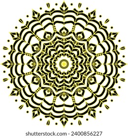 Diseño vectorial de Mandala para el patrón de joyería, y fondo.