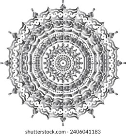 Mandala vector design for jewelry pattern, and background.