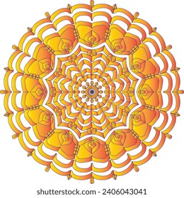 Mandala vector design for jewelry pattern, and background.