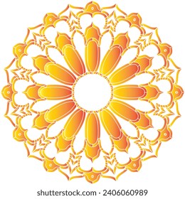 Mandala Vektordesign für Schmuckmuster und Hintergrund.