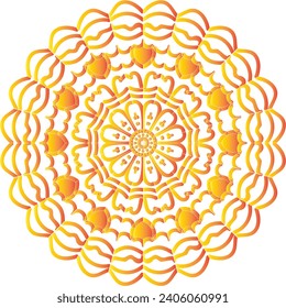 Diseño vectorial de Mandala para el patrón de joyería, y fondo.