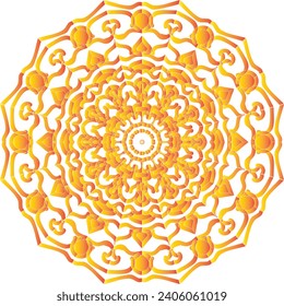 Diseño vectorial de Mandala para el patrón de joyería, y fondo.