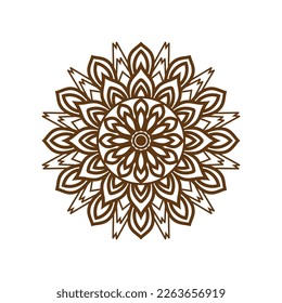 Mandala Vector Design. The Oriental decorative round ornament can be used for meditation background.eps