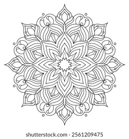Mandala vector design Simple mandala design  Vector floral mandala. 