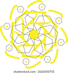 Mandala design vetorial para arte espiritual, decoração, meditação ou tatuagens.