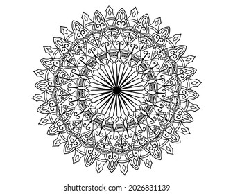 Mandala vector design, tattoo, vintage, mehndi, ornament, decoration