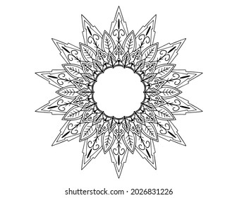 Mandala vector design, tattoo, vintage, mehndi, ornament, decoration