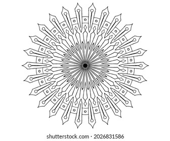 Mandala vector design, tattoo, vintage, mehndi, ornament, decoration