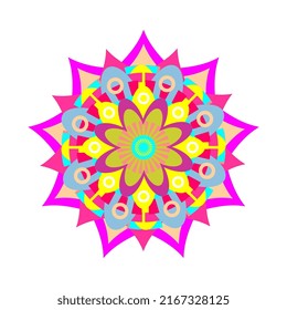 mandala vector design, with a variety of bright and attractive colors