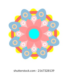 mandala vector design, with a variety of bright and attractive colors