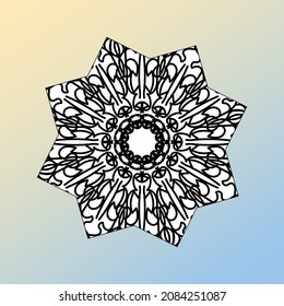 Mandala vector element round ornament decoration.