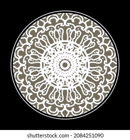 Mandala vector element round ornament decoration.