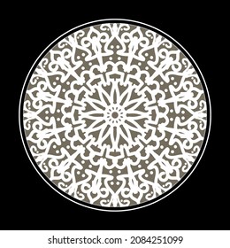 Mandala vector element round ornament decoration.