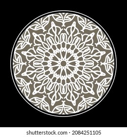 Mandala vector element round ornament decoration.
