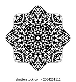 Mandala vector element round ornament decoration.