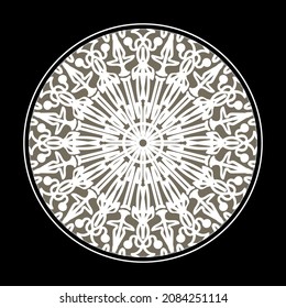 Mandala vector element round ornament decoration.