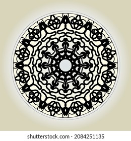 Mandala vector element round ornament decoration.