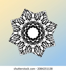 Mandala vector element round ornament decoration.