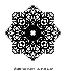Mandala vector element round ornament decoration.