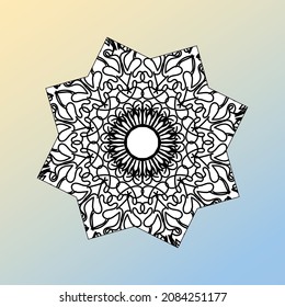 Mandala vector element round ornament decoration.