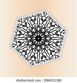 Mandala vector element round ornament decoration.