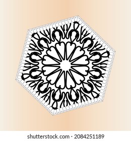 Mandala vector element round ornament decoration.