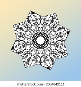 Mandala vector element round ornament decoration.