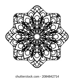 Mandala vector element round ornament decoration.