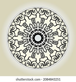 Mandala vector element round ornament decoration.