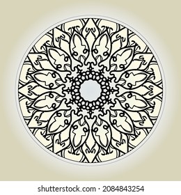 Mandala vector element round ornament decoration.